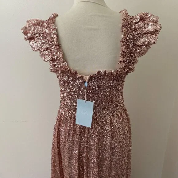 NWT Hill House Ellie Nap Rose Gold Sequin Dress Collector's Edition - Picture 8 of 9